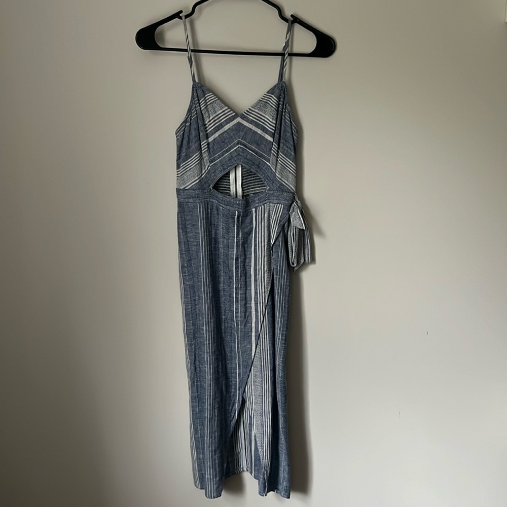 Express Cutout Blue Midi Dress, 0